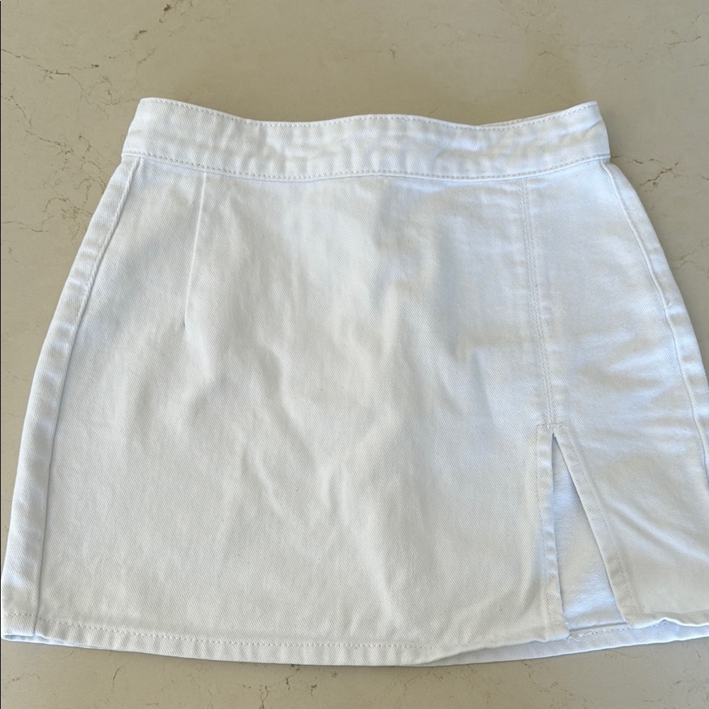 Lioness White Denim Skirt
